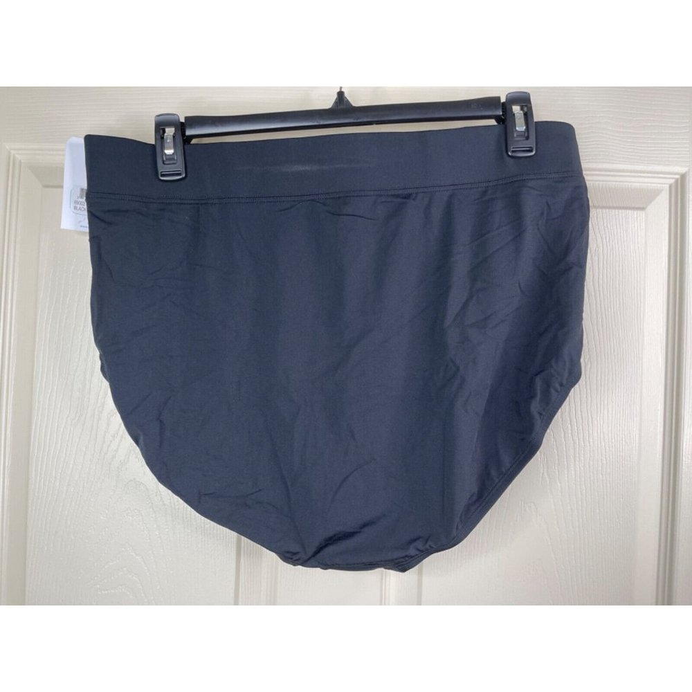 Dolfin Swim Bottoms Womens Plus Size XXL Black Aquashape Conservative Brief NWT - Picture 5 of 9